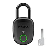 Fingerprint Padlock with Key Backup, Smart Padlock with Keyless Biometric, Suitable for Outdoor and Heavy Duty, IP65 Waterproof.