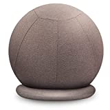 Enovi ProBalanceΩ Ball Chair, Yoga Ball Chair Exercise Ball Chair with Slipcover and Base for Home Office Desk, Birthing & Pregnancy, Stability Ball & Balance Ball Seat to Relieve Back Pain, 65cm, FG