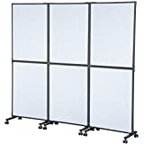 VEVOR Acoustic Room Divider 72' x 66' Office Partition Panel 3 Pack Office Divider Wall Cool Gray Office Dividers Partition Wall Polyester & 45 Steel Cubicle Wall Reduce Noise and Visual Distractions