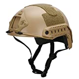 LOOGU Airsoft Helmet, Fast MH Type Bump Tactical Protective Gear for Outdoor Activities with 12-in-1 Face Mask