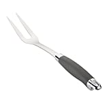 Anolon SureGrip Stainless Steel Meat Fork/Kitchen Tool, 13.25 Inch, Gray,46288