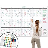 Large Dry Erase Wall Calendar - 48' x 74' - Undated Blank 2022 Reusable Yearly Calendar - Giant Whiteboard Year Poster - Laminated Office Jumbo 12 Month Calendar