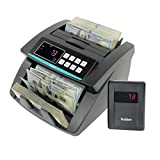 Kolibri Money Counter Machine with UV/MG/IR/DBL/HLF/CHN Counterfeit Detection - US-Based Support, Large LED Display, 1,500 Bills/Min, 1-Year Warranty
