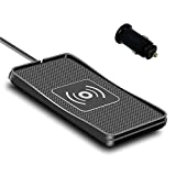 Wireless Charger，POLMXS Car Wireless Charging pad 10W Fast Wireless car Charger qi Phone Charger pad for car Wireless Phone Charger for Andriod Cell Phone Charging mat Galaxy Note10/S21/S10/S9(C3)