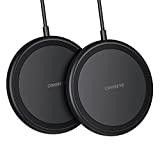 Wireless Charger, 15W Qi-Certified Max Fast Wireless Charging Pad 2-Pack Compatible with iPhone 13/13 Pro/13 Mini/13 ProMax/12/SE/11, Samsung Galaxy S21/S20/Note 10/Edge Note 20Ultra/S10, AirPods Pro