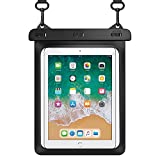 HeySplash Universal Waterproof Tablet Case, Underwater Tablet Dry Bag with Lanyard Compatible with iPad Mini 6 5/4/3/2, Samsung Galaxy Tab E, Tab S3, Fire HD 8, Fire 7, Up to 10' - Black