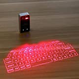 WILL Bluetooth Virtual Laser Keyboard Wireless Projection Keyboard Portable for Computer Phone pad Laptop with Mouse Function hot (Black)