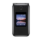 ZTE Cymbal U 2020 (8GB) 2.8' Minimalist Flip Phone, No WiFi/Internet, All Day Removable Battery, GSM Unlocked 4G VoLTE (T-Mobile, Metro, Global) US Model (32GB SD Bundle, Black)
