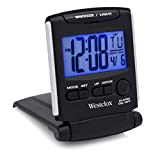 Westclox 72028 Fold-Up Travel Alarm Clock, Medium, Black