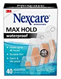 Nexcare Max Hold Waterproof Bandages, 40 ct Assorted
