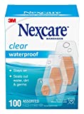 Nexcare Waterproof Clear Bandages, Covers and Protects, Assorted Sizes, 100 Count