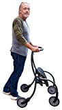 FORAY Spring Upright Rolling Walker Rollator with Seat & 8 Wheels for Seniors - Stand Tall with Better Posture - Foldable Rolling Walker with Seat - Ergonomic Continuous Handlebar, FSA HSA Eligible