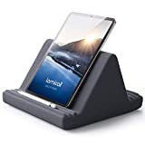 Tablet Pillow Stand, Pillow Soft Pad for Lap - Lamicall Tablet Holder Dock for Bed with 6 Viewing Angles, Compatible with iPad Pro 9.7, 10.5,12.9 Air Mini 4 3, Kindle, Galaxy Tab, E-Reader - Dark Gray