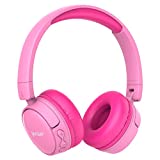 gorsun Premium Bluetooth Kids Headphones with MIC, Toddler Headphones with 85dB/95dB Volume Limited, Wireless Headphones for Kids for School, Audio Sharing, Wired/Wireless, Adjustable (Pink)