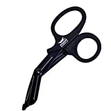 Madison Supply Medical Scissors, EMT and Trauma Shears - 7.5 Inch Premium Quality Stainless Steel Bandage Scissors - Fluoride-Coated with Non-Stick Blades - 1 Pack (Black)