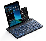Backlit Bluetooth Keyboard for Tablet Phone Computer, seenda Rechargeable Multi-Device Bluetooth Wireless LED Keyboard for iPad Pro/Air/Mini, Compatible Mac Windows PC Android iOS Phone Tablet