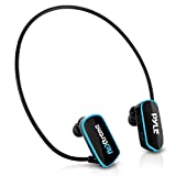 Pyle Upgraded Waterproof MP3 Player - V2 Flextreme Sports Wearable Headset Music Player 8GB Underwater Swimming Jogging Gym Earphones Rechargeable Flexible Headphones USB Connection9 -PSWP14BK