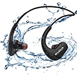 Waterproof Headphones for Swimming,IPX8 Waterproof 8GB MP3 Player Wireless Bluetooth Swimming Headphones with Noise Cancelling Mic for Swimming,Diving,Running,Cycling,Gym,Workout