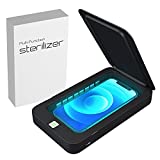 UV Phone Sterilizer, Portable UVC Light Cell Phone Sanitizer, Smartphone Cleaner with Aromatherapy Function, Cell Phone Disinfector (Black)