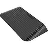 VEVOR Rubber Threshold Ramp, 3' Rise Threshold Ramp Doorway, Recycled Rubber Power Threshold Ramp Rated 2200 Lbs Load Capacity, Non-Slip Surface Rubber Solid Threshold Ramp for Wheelchair and Scooter