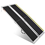 ORFORD Non-Skid Wheelchair Ramp 6FT, Threshold Ramp with a Non-Slip Surface, Portable Aluminum Foldable Mobility Scooter Ramp, for Home, Steps, Stairs, Doorways, Curbs