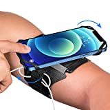 VUP Running Armband 360°Rotatable for iPhone 13/Pro Max/Pro/Mini/12/11/SE/Xs/XR/X/8/7/Plus, Fits All 4-6.7 Inch Smartphones, with Key Holder Phone Armband for Running Hiking Biking (Black)