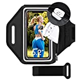 Phone Armband, 6.2''Running Armband with Airpods Pocket&Key Holder, Compatible with iPhone 13/12/11/11 Pro/XR/XS/8,Galaxy S10e/S10, Adjustable Strap Sweatproof Armband Phone Holder for Running,Hiking