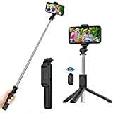 Selfie Stick, Extendable Selfie Stick with Wireless Remote and Tripod Stand, Portable, Lightweight, Compatible with iPhone 13/13 Pro/12/12 Pro/11/11 Pro/XS Max/XS/XR/X/8/7, Samsung Smartphone and More