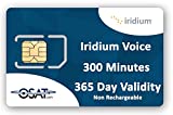 Iridium Satellite Phone Global Prepaid SIM Card with 300 Minutes (12 Month Validity)