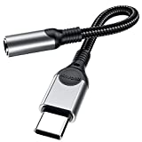 USB Type C to 3.5mm Headphone Jack Adapter,ZOOAUX USB C to Aux Audio Dongle Cable Cord Compatible with Pixel 4 3 2 XL,Samsung Galaxy S22 S22+ S21 S20 Ultra S20+ Note 20 10 S10 S9 Plus ipad Pro(Grey)