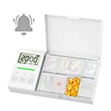 Pill Organizer, Comfytemp Smart Pill Dispenser with Reminder Alarm, 7 Day Pill Organizer with Large Compartments, Travel Portable 1 Time A Day Medicine Box for Pills/Vitamins/Fish Oil/Supplements