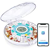 Betife Smart Automatic Pill Dispenser, 28 Day Electronic Pill Organizer for Elderly with Light & Sound Alarm, Bluetooth Monthly Medication Organizer, Locked Pill Box for Prescriptions and Supplements