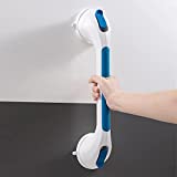 LEVERLOC Shower Safety Grab Bar Suction Cup Handle Drill-Free for Elderly, Handicap, Senior, Injury Handicap Bathroom Bathtub Hold Balance Assist Shower Rail Handle Grip Hold up to 240 LBS Removable