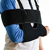 FlexGuard Arm Sling Shoulder Immobilizer - Lightweight Shoulder Brace for Broken & Fractured Bones Support, Ergonomic Adjustable Shoulder Arm Sling for Injury Pain Relief, for Men and Women, Large