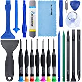 Warmstor 22 Pieces Premium Opening Pry Tool Screwdriver Set Repair Kit for iPhone 12 11 Pro Max/XS/XR/X/8 Plus/7 Plus/6S 6 Plus/5/4,iPad Pro/Air/Mini,iPod,Samsung Galaxy Note 10 20 S20 Ultra and More