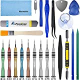 Warmstor 24 Pieces Opening Screwdrivers Set Tweezers Pry Tool Repair Kit for iPhone 12 11 Pro Max/XS/XR/X/8 Plus/7 Plus/6S 6 Plus/5/4,iPad,iPod,PC,Tablet,Cellphone,PS4,Xbox, Smartwatch,Camera and More