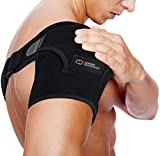 Copper Compression Shoulder Brace - Copper Infused Immobilizer & Support for Torn Rotator Cuff, AC Joint Pain Relief, Dislocation, Arm Stability, Injuries, & Tears - Adjustable Fit for Men & Women