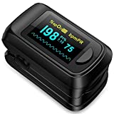Fingertip Pulse Oximeter Blood Oxygen Saturation Monitor, Heart Rate and Fast Spo2 Reading Oxygen Meter with OLED Screen AAA Batteries