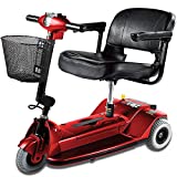 Zipr 3-Wheel Mobility Scooter - Folding Electric Motorized Wheelchair - Mobility Scooters for Seniors, Travel, Adults, Elderly, Handicapped - Power Extended Battery - Charger and Metal Basket Included