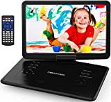 DBPOWER 17.9' Portable DVD Player with 15.6' Large HD Swivel Screen, 6 Hour Rechargeable Battery, Support USB/SD and Multiple Disc Formats, High Volume Speaker, Car Charger, Remote Control