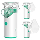 Portable Nebulizer, Nebulizer Machine for Adults & Kids, Portable Breathing Treatment Machine USB Rechargeable Quickly Release of Micron with Mouthpiece Mask Combo Kit for Daily use
