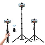 Selfie Stick Tripod, 60 inch Extendable Tripod Stand Phone Tripod Camera Tripod Wireless Remote Shutter Compatible with iPhone 13 12 11 pro Xs Max Xr,Android/Cameras