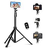 UBeesize 67' Phone Tripod&Selfie Stick, Camera Tripod Stand with Wireless Remote and Phone Holder, Perfect for Selfies/Video Recording/Live Streaming