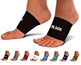 SB SOX Plantar Fasciitis Arch Support Sleeves for Men & Women – Best Sleeves for Plantar Fasciitis and Foot Pain Relief/Treatment for Everyday Use (Black, Medium)