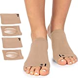 Arch Support Brace for Flat Feet with Gel Pad Inside - 2 Pairs - Plantar Fasciitis Support Brace - Compression Arch Sleeves for Women, Men - Foot Pain Relief for Planter Fasciitis, Arch Pain (Nude)