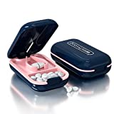 Dtouayz Small Pill Cutter, Pill Splitters and Pill Cutters for Small or Large Pills Professional Pill Crusher with Blade Guard, Cuts Medication Vitamins Tablets (Pill Cutter, Blue)