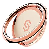 Syncwire Cell Phone Ring Holder Stand, 360 Degree Rotation Finger Ring Kickstand with Polished Metal Phone Grip for Magnetic Car Mount Compatible with iPhone, Samsung, LG, Sony - Rose Gold