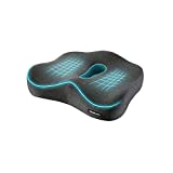 Memory Foam Seat Chair Cushion for Relieves Back Sciatica Pain Tailbone Pain Coccyx Degenerating Disc Orthopedic Osteoarthritis Prostate Cushion Low Back Pain Cushion Hip Shaping (Dark Gray)