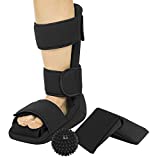 Vive Plantar Fasciitis Night Splint Plus Trigger Point Spike Ball - Soft Leg Brace Support, Orthopedic Sleeping Immobilizer Stretch Boot (Medium: Men's: 5.5 - 8, Women's 7 - 9.5)