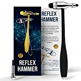 Tromner Reflex Hammer Neurological Medical Tool with Built-in Brush for Cutaneous and Superficial Responses — Light Percussion Reflex Hammer Medical Tool for Reflex Testing